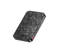 sharge CarbonMag Magsafe Power Bank, Qi2 Chargeur Portable magnétique sans Fil, 10 000 mAh, 20 W PD & QC 3.0, pour iPhone 16, 15, 14, 13, Samsung S23 (câble USB-C Inclus)