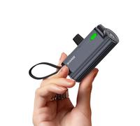 SHARGE Flow Mini 2 Batterie Externe 22,5W avec Câble Intégré, Batterie Portable Externe pour Voyage, Charge Rapide avec Connecteur USB-C Et iOS Compatible iPhone 16/15/14, Galaxy Et Plus