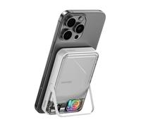 sharge ICEMAG 2 MagSafe Power Bank 15 W Qi2 Chargeur Portable magnétique avec Refroidissement Actif 10 000 mAh avec Support Pliable Transparent, Compatible avec iPhone 17/16/15/14