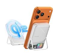 SHARGE ICEMAG2 Qi2 15W Batterie Externe Magnétique pour MagSafe 10000mAh | Support Pliable, 20W Charge Rapide Power Bank, Sans Fil Chargeur Induction pour iPhone 17 16 15 14 13 12 Air Plus Pro Max