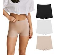 SHARICCA Culotte pour Dames Douce Court sans Couture Boxer Short SéCurité Pantalons Pantalons Courts CaleçOns Taille Haute en Viscose (3P01, XL-1)