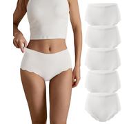 SHARICCA Culotte sans couture pour femme - Cuissard taille haute confortable et doux Culotte invisible élastique Couleurs unies XS-5XL, Multicolore-5p09-i, S