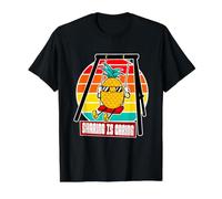 Sharing is Caring Swinger Ananas on A Swing Swing Fun T-Shirt Graphique avec Valeur, Homme, Noir, S
