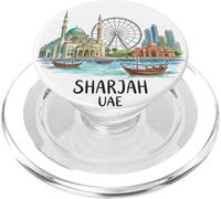 Sharjah Emirates Emirates Emirats Arabes Unis Souvenir de Voyage Cadeau Monument PopSockets PopGrip pour MagSafe