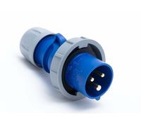 Fiche Male Bleue Câble Monté CEEFORM 2P+E IP67 16A 240V 3 Pôles. PCE 0132-6