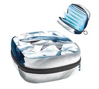 Shark-112 Sac de rangement pour serviettes hygiéniques pour première période pour filles et femmes, pochette pour tasse menstruelle féminine