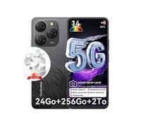 Oscal Tiger 12 Téléphone Portable Débloqué 6,78 24Go+256Go 64MP 5000mAh Android 13 NFC Bleu avec Ecouteur Bluetooth HiBuds5(Noir) Bleu céruléen