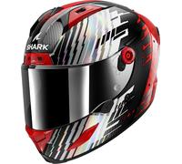 Shark Aeron Edgy, casque intégral S Carbone/Rouge/Argent Carbone/Rouge/Argent