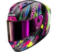 Shark Aeron Fawn Casque en carbone, charbon-pourpre-jaune, taille XL pour homme