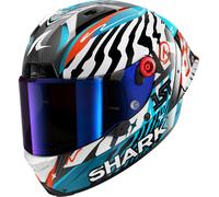 SHARK Casque intégral Aeron-GP FIM Racing 02 Speed-Fancy Carbone/Blanc/Turquoise XXL