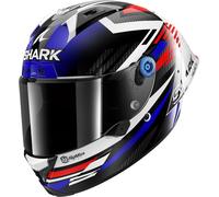 Shark Aeron GP FIM Firstlap Carbon Casque, blanc-rouge-bleu, taille S pour homme