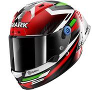 Shark Aeron GP FIM Firstlap Carbon Casque, Blanc/Rouge/Vert, Taille XXL (63/64)