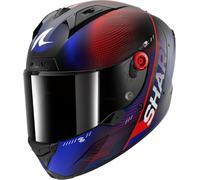 SHARK Casque intégral AERON SPEED-TECH Mat Carbone Bleu Rouge