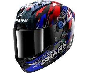 Shark Aeron Zarco GP De France, casque intégral S Carbone/Bleu/Rouge/Argent Carbone/Bleu/Rouge/Argent