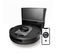 Shark AI 360 Aspirateur Robot Auto-Vidant, Jusqu'à 120 Minutes d'Autonomie, Station de Vidage, Pour Tous Les Tapis et Sols Durs, Commandes Manuelles Et Application Connectée, Noir/Argent, RV2500SEU