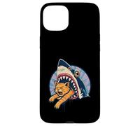 Shark Attacks Mangeant Chat Prédateur Océan Animal Marine Danger Coque pour iPhone 15 Plus