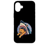 Shark Attacks Mangeant Chat Prédateur Océan Animal Marine Danger Coque pour iPhone 16 Plus