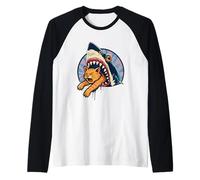 Shark Attacks Mangeant Chat Prédateur Océan Animal Marine Danger Manche Raglan