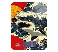 Shark Balance de cuisine numérique à écran LCD de style japonais pour cuisine 5 kg/5 g Balance de cuisine en grammes avec 4 unités pour régimes expresso (piles non incluses)