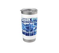 Shark Byte de octets à construire Coding Computer Science Tech Gobelet isotherme en acier inoxydable double paroi