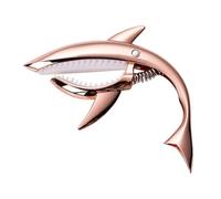 Shark Capodastre pour guitare - de taille standard 13 x 8,5 cm Compact | Clip de tension de corde avec rembourrage en silicone, transposition rapide, main | Presse à frettes électrique, scène