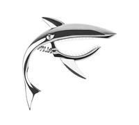 Shark Capodastre pour guitare - de taille standard 13 x 8,5 cm Compact | Clip de tension de corde avec rembourrage en silicone, transposition rapide, main | Presse à frettes électrique, scène