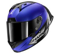 SHARK Casque moto Aeron GP Blank SP Carbon – Bleu/Anthracite – Taille S