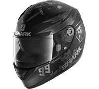 Shark, Casque intégral moto, Catalan Bad Boy, KAS, XS Noir Mat Anthracite