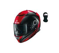 SHARK Casque Moto SPARTAN CARBON SKIN DRR, Noir/Rouge, Taille XS