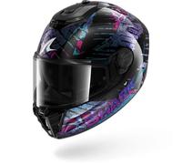 Shark Spartan RS Reptaia Casque, Noir/Bleu/Violet, Taille L (59/60)