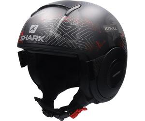 SHARK casque jet STREET DRAK KRULL noir mat-rouge XS