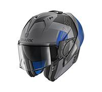 Shark Casque Modulable Evo One 2 Slasher Mat, Noir Anthracite Bleu, Taille XS