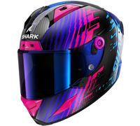 SHARK Casque moto Aeron Edgy Carbon / Blue / Chrom L