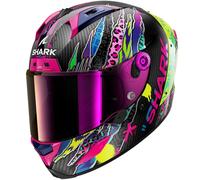 SHARK Casque moto Aeron Fawn Carbon / Violet / Yellow S