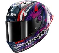 SHARK Casque moto Aeron GP FIM Replica Zarco Signature Carbone / Blanc / Violet Taille S