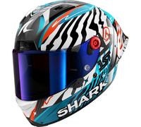 Shark Aeron-GP FIM Racing 02 Speed-Fancy, casque intégral XL Carbone/Blanc/Turquoise Carbone/Blanc/Turquoise