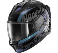 SHARK Casque intégral D-Skwal 3 Streetrush ECE Noir/Gris/Vert/Mauve Taille L