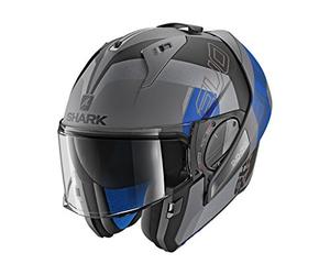SHARK Casque moto EVO-ONE 2 SLASHER MAT AKB, Anthracite/Bleu, XS