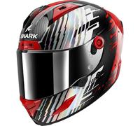 SHARK, Casque Moto Intégral Aeron Edgy Carbon Red Chrome DRU, L