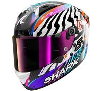SHARK, Casque Moto Intégral AERON SPEED-FANCY Carbon White Orange DWO, M