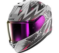 SHARK, Casque Moto intégral D-SKWAL 3 Blast-R Mat Gris / Violet,