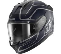 SHARK, Casque Moto Intégral D-SKWAL 3 Drone x Troy Lee Designs Mat Silver Blue BSB, XS