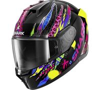 SHARK Casque moto intégral D-SKWAL 3 Fawn Noir/Violet/Jaune KVY XL