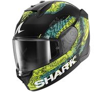 SHARK, Casque Moto Intégral D-SKWAL 3 SPEED-VIB Black Green Blue KGB, L
