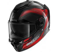 SHARK Casque moto Spartan GT Pro Carbon Ritmo – Carbon / Rouge / Chromé S