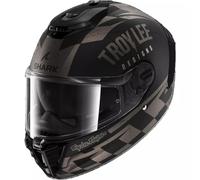Shark, Casque Moto Intégral SPARTAN RS RACESHOP x TROY LEE DESIGNS Black Anthracite Silver KAS
