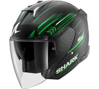 SHARK Casque Jet Skwal i3 Light-Blur mat Noir/Vert/Blanc XXL