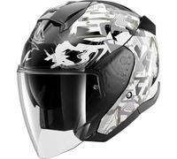 SHARK, Casque Moto Jet SKWAL Jet PRANZ Black White Gold KWQ, M
