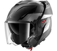 SHARK Casque moto modulable OXO Mekarium Anthracite/Chrome/Noir L