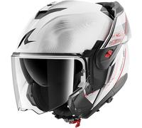 SHARK, Casque Moto Modulable OXO SPEED-TECH White Red Black WRK, XS